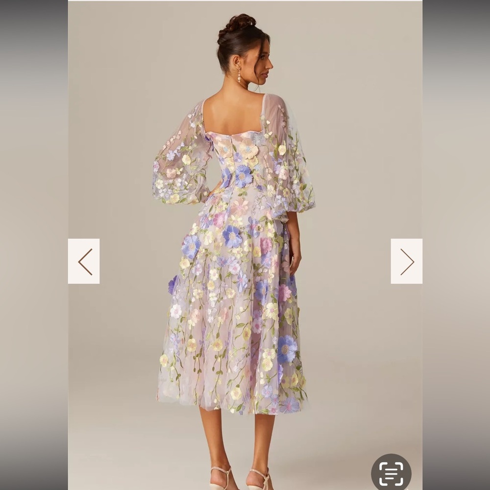AW Bridal Catharine Floral Embroidered 3D Dress 8 & 6 & 22 - Picture 2 of 11